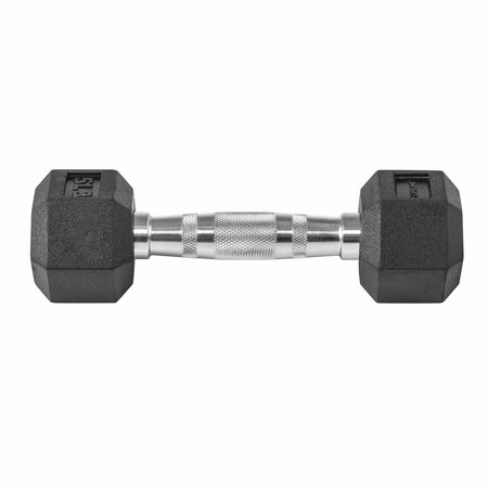 LIFELINE FITNESS Hex Rubber Dumbbell, 5lbs LLHRD5